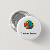 Badge Rond 2,50 Cm Le Cancer suce (Devant & derrière)