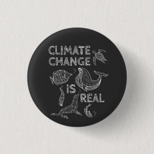 Badge Rond 2,50 Cm Le changement climatique est un vrai dessin d'anim