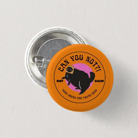 Badge Rond 2,50 Cm Le chat est fou (Devant & derrière)