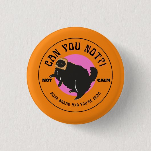 Badge Rond 2,50 Cm Le chat est fou (Devant)