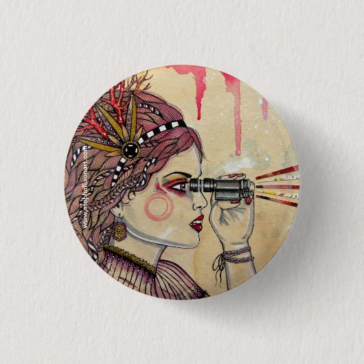Badge Rond 2,50 Cm Le chercheur (Devant)