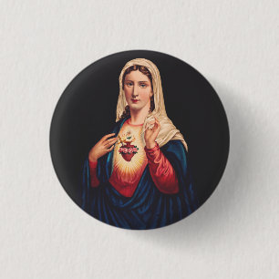 Badge Rond 2,50 Cm Le Cœur immaculé de Marie