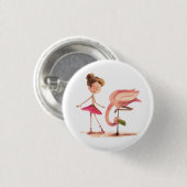 Badge Rond 2,50 Cm Le Danseur et le Flamant (Devant & derrière)