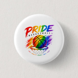 Badge Rond 2,50 Cm Le design thématique arc-en-ciel de basket-ball Pr