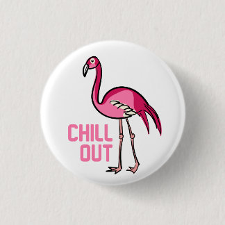 Badge Rond 2,50 Cm Le Flamant rose refroidissent