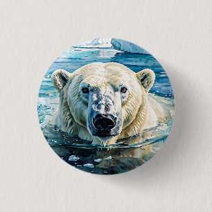Badge Rond 2,50 Cm Le Gardien des glaces attentif
