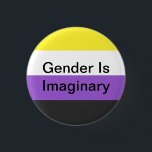Badge Rond 2,50 Cm Le genre Non-Binaire de Pin est imaginaire<br><div class="desc">une goupille pour tous les copains du cool NOTA: là parce que le genre est imaginaire.</div>