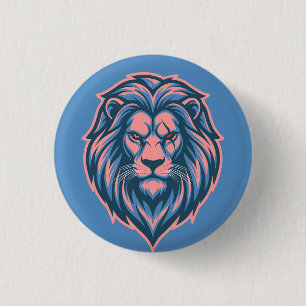 Badge Rond 2,50 Cm Le Lion Puissant - Héritage 'Retro-Warfare'