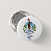 Badge Rond 2,50 Cm Le logo de Brian Head Utah pour skier (Devant & derrière)