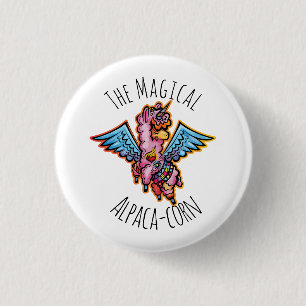 Badge Rond 2,50 Cm Le maïs magique Alpaca