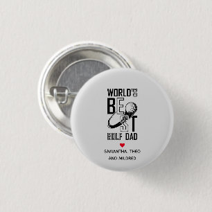 Badge Rond 2,50 Cm Le meilleur papa de golf du monde Cadeaux Papa B