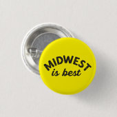 Badge Rond 2,50 Cm Le Midwest est le meilleur dans le monde (Devant & derrière)