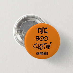Badge Rond 2,50 Cm Le nom personnalisé de l'équipage de bateau orange