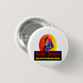 Badge Rond 2,50 Cm Le plus grand électricien du monde (Devant & derrière)