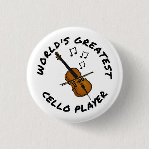Badge Rond 2,50 Cm Le plus grand joueur de violoncelle du monde, Cell