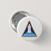 Badge Rond 2,50 Cm Le programme de navette spatiale (Devant & derrière)