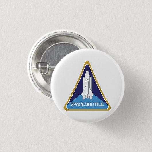 Badge Rond 2,50 Cm Le programme de navette spatiale (Devant & derrière)