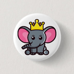 Badge Rond 2,50 Cm Le roi éléphant