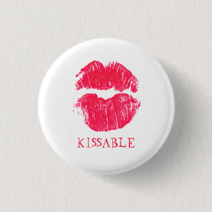 Badge Rond 2,50 Cm Le rouge à lèvres rouge de lèvres de Kissable