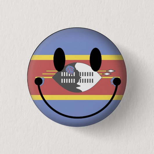Badge Rond 2,50 Cm Le Souaziland (Devant)