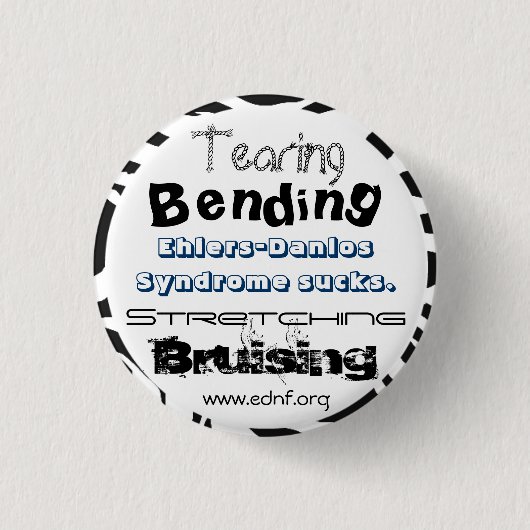Badge Rond 2,50 Cm Le syndrome d'Ehlers-Danlos suce (Devant)