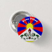 Badge Rond 2,50 Cm Le Thibet libre (Devant & derrière)