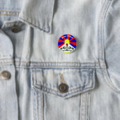 Badge Rond 2,50 Cm Le Thibet libre (En situation)
