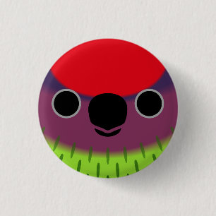 Badge Rond 2,50 Cm Le visage du lorikeet d'un Goldie