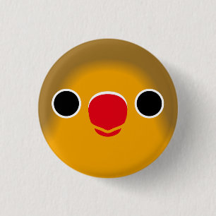 Badge Rond 2,50 Cm Le visage d'un oiseau de pêcheur