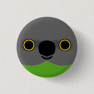 Badge Rond 2,50 Cm Le visage d'un perroquet du Sénégal