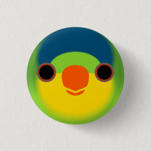 Badge Rond 2,50 Cm Le visage d'une loriette néo-calédonienne