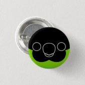 Badge Rond 2,50 Cm Le visage d'une perruque de Nanday (Devant & derrière)