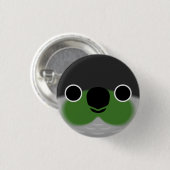 Badge Rond 2,50 Cm Le visage d'une perruque verte (Devant & derrière)