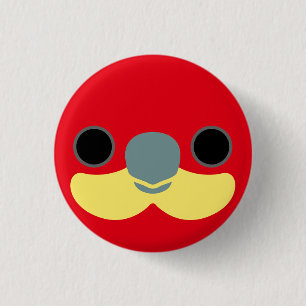 Badge Rond 2,50 Cm Le visage d'une rosella occidentale