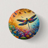 Badge Rond 2,50 Cm Le voyage de la libellule (Devant)