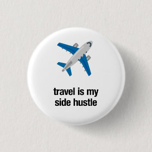 Badge Rond 2,50 Cm le voyage est mon brouhaha latéral