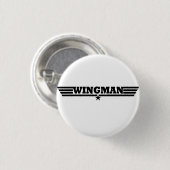 Badge Rond 2,50 Cm Le Wingman s'envole le logo (Devant & derrière)