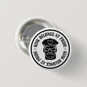 Badge Rond 2,50 Cm Leather Roots (Devant & derrière)