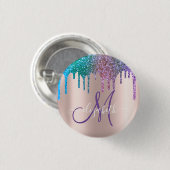 Badge Rond 2,50 Cm Lecteurs de Parties scintillant Élégant moderne Ro (Devant & derrière)