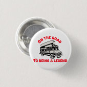 Badge Rond 2,50 Cm Légende du camionneur père mari (Devant & derrière)