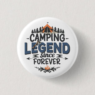 Badge Rond 2,50 Cm Légende du camping depuis toujours
