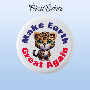 Badge Rond 2,50 Cm Leopard, Rendre la Terre Géniale encore plus De l'
