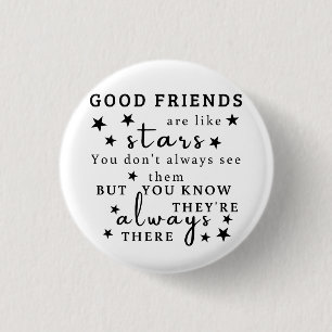 Badge Rond 2,50 Cm Les Bons Amis Sont Comme Les Étoiles : Amitié Cita