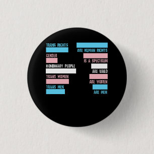Badge Rond 2,50 Cm Les droits trans sont transgenres droits humains L