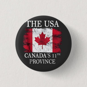 Badge Rond 2,50 Cm Les États-Unis, la 11e province du Canada Canada A