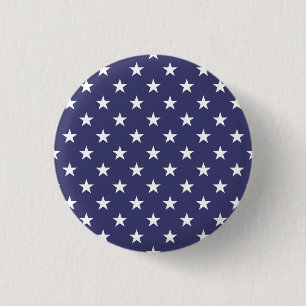 Badge Rond 2,50 Cm Les Etats-Unis marquent les étoiles blanches sur