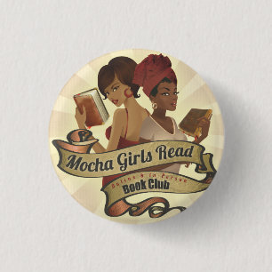 Badge Rond 2,50 Cm Les filles de moka ont lu le bouton de logo