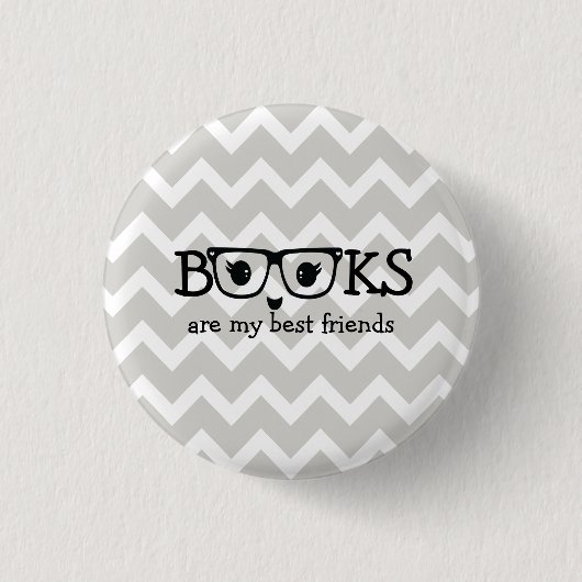 Badge Rond 2,50 Cm Les livres sont mes meilleurs amis (Devant)