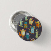 Badge Rond 2,50 Cm Les mignons monstres (Devant & derrière)