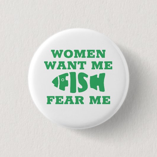 Badge Rond 2,50 Cm Les poissons me font peur (Devant)
